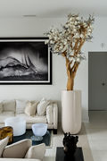 Magnolia blanc 3 m avec cache-pot beige brillant