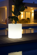 Cache-pot cylindre lumineux LED sans fil 16