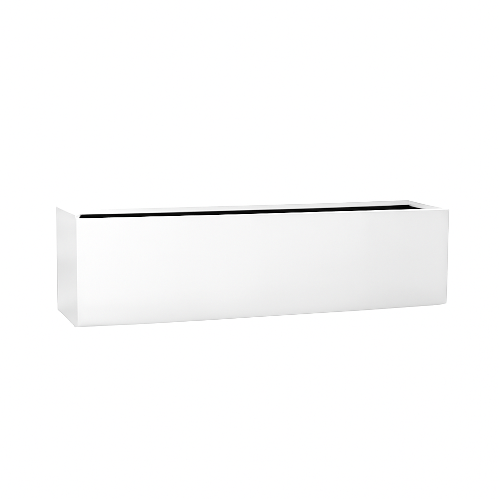 Bac en fibre de verre blanc brillant XL