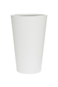 Objet décoratif en fibre de verre blanc brillant L