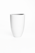 Objet décoratif en fibre de verre blanc brillant L