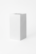 Vase en fibre de verre blanc brillant taille L