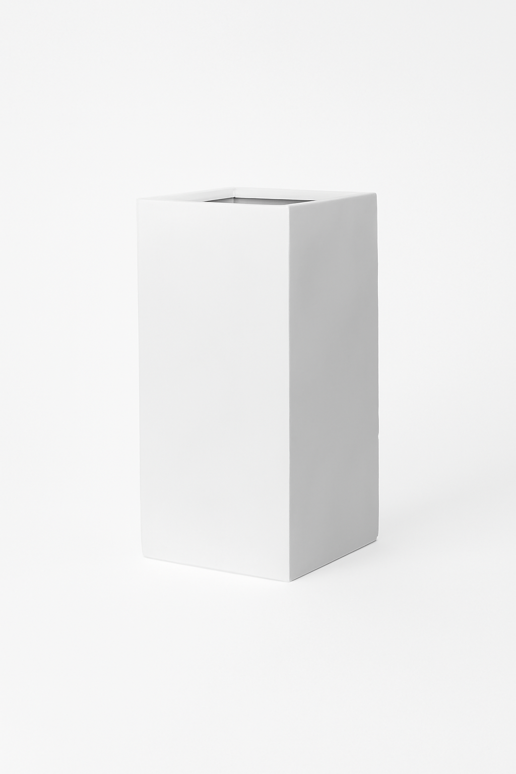 Vase en fibre de verre blanc brillant taille L