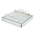 Jeu d'échecs en cristal et miroir
