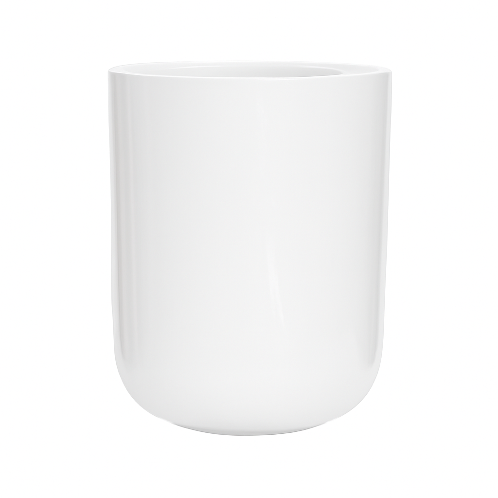 Plante artificielle en fibre de verre blanche brillante XL