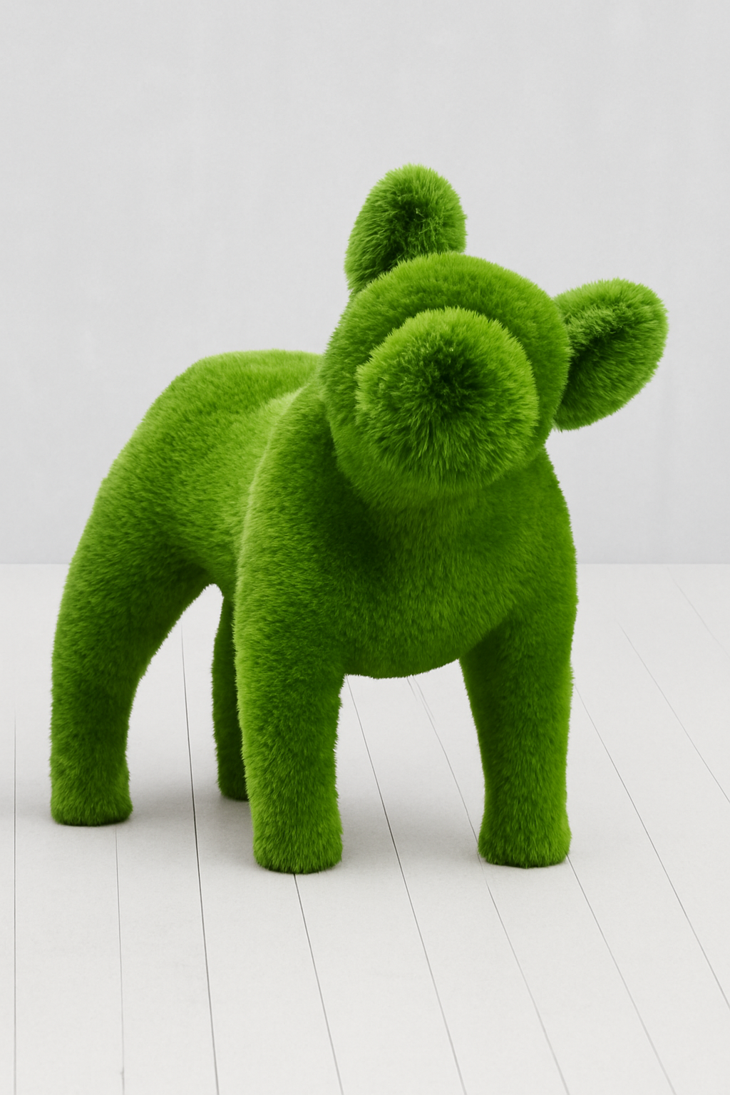 Boule de décoration chien français tête inclinée