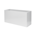 Pot en fibre de verre blanc brillant taille M