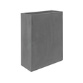 Pot slim en pierre composite gris taille M
