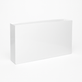 Pot slim en fibre de verre blanc brillant taille S