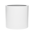 Pot en fibre de verre blanc brillant taille L