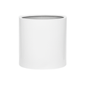 Pot en fibre de verre blanc brillant taille M