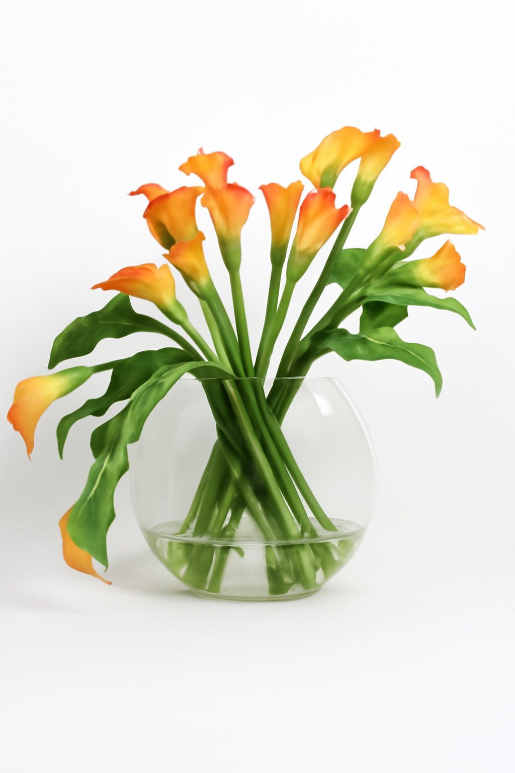 Vase lune avec callas mangue