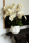 Vase blanc aux fleurs