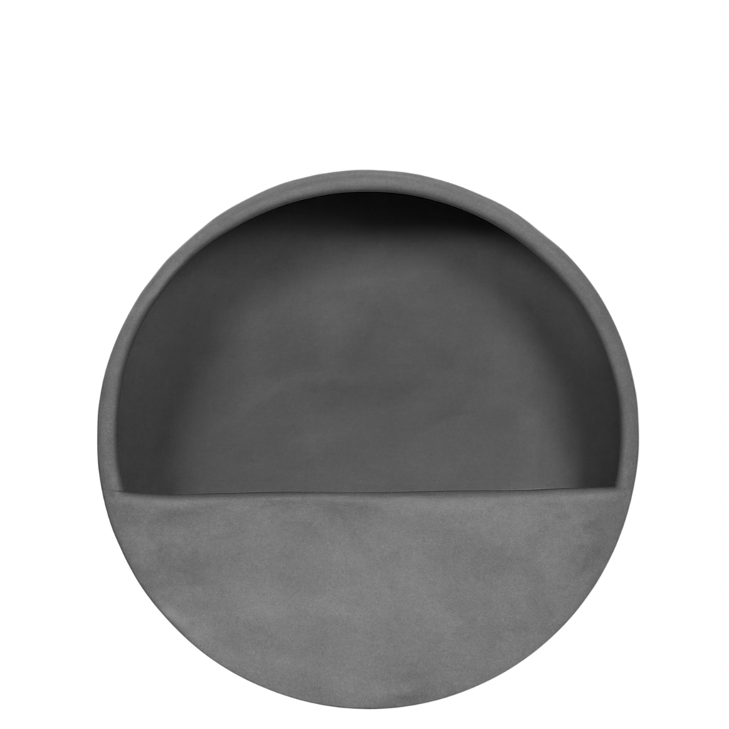 Vase en pierre composite gris
