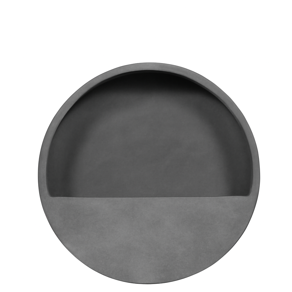 Vase petit en pierre composite gris